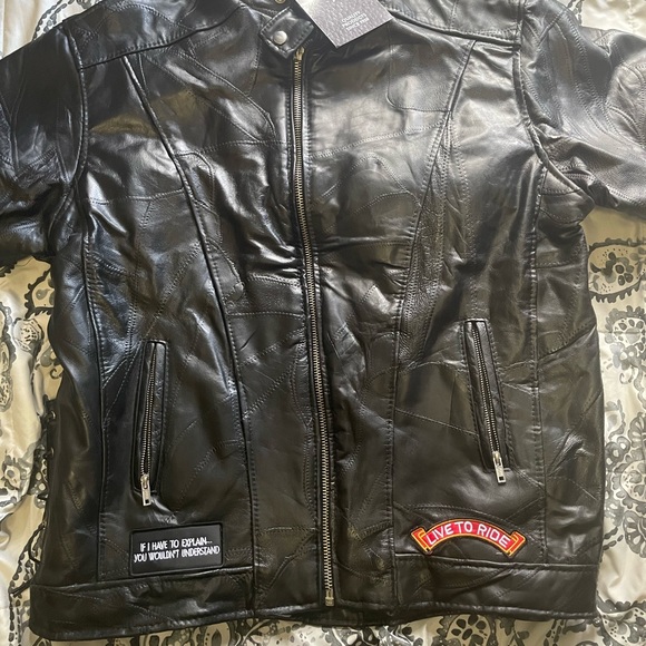New Motorcycle Gear Leather Jacket - Picture 2 of 3